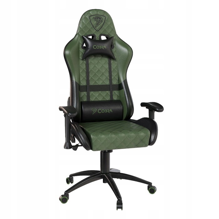 Ігрове крісло Cobra Draco CRF194 Green, штучна шкіра