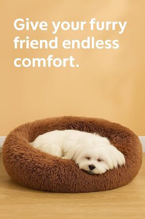 Кругле ліжко для собак та котів Flamingo, м'яке, з подушкою, діаметр 55 см, рожеве, 55x55x12 см