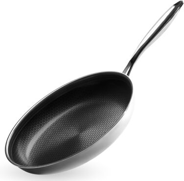 Сковорода Onyx Cookware з антипригарним покриттям | Для всіх типів плит, включаючи індукційні | Сковорода з нержавіючої сталі та алюмінію, 26 см | Без PFAS | Стійка до подряпин, для духовки до 260°C