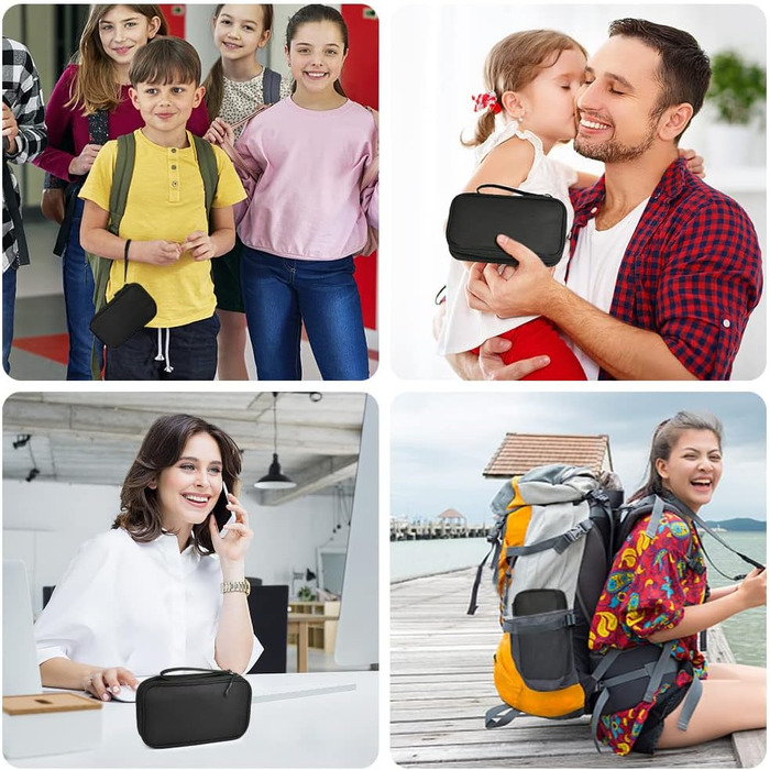 Органайзер для кабелів AMFUN - універсальний кейс для зарядних пристроїв, кабелів, USB-накопичувачів, Power Bank (чорний)