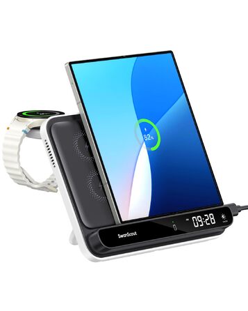 Бездротова зарядка SwanScout 30W для Samsung Galaxy Z Fold 7/S25 Ultra/S25, iPhone 17/16, Galaxy Watch 8/7/6 – швидка зарядка