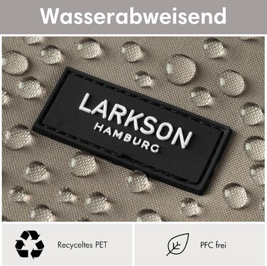 Рюкзак LARKSON Tammo роллтоп для жінок і чоловіків, міський рюкзак для роботи, університету, велосипеда, відділення для ноутбука 16'', водовідштовхувальний, спинка з анатомічною вставкою, колір Gravel