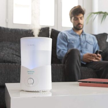 Зволожувач повітря Cecotec BreezeCare 4000 Connected: 6 л бак, 400 мл/год, Wi-Fi, сенсорне управління, плазма, 40 м², таймер 12 год, 30W (холодний) / 110W (гарячий)