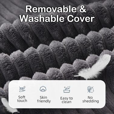 Регульоване подушкове крісло для читання Vekkia з підставкою для спини - XL кишені, зональний пінополіуретан для підтримки, ідеально для читання, ігор та відпочинку