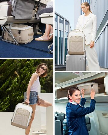 Рюкзак LOVEVOOK для жінок, 40л, ручна поклажа, для ноутбука 18 дюймів, водонепроникний, для подорожей, бізнесу, сумка-дуфіль, набір ручної поклажі, бежевий, хакі