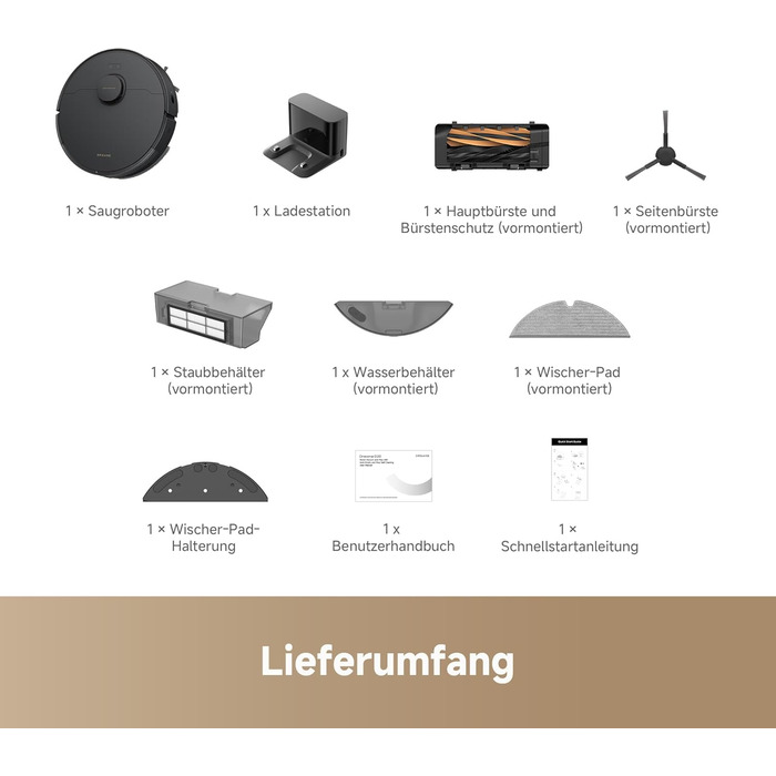 Робот-пилосос Dreame D10 Plus Gen 2 з функцією миття, автоматичним випорожненням, LiDAR-навігацією, 6000 Pa потужністю всмоктування, 285 хвилин роботи від акумулятора (D20)