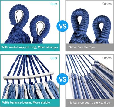 Гамак MOSFiATA для відпочинку на відкритому повітрі: кемпінг, балкон, сад. З дерев'яною перекладиною та сумкою для перенесення