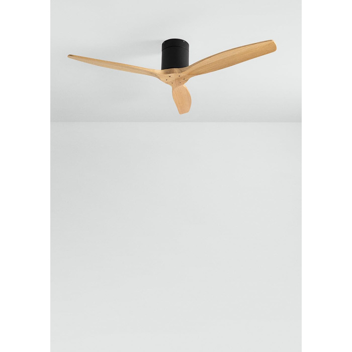 Вентилятор стельовий Windcalm M/ з ABS-пластику з пультом, 40W, тихий, Ø132cm, таймер 1-4 год, DC-двигун, режим літо/зима (декоративне дерево), без освітлення