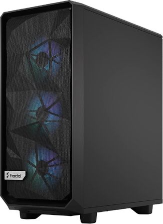 Корпус для ПК Fractal Design Meshify 2 Compact Black ATX Mid Tower, RGB, загартоване скло (Light Tint), високий повітряний потік