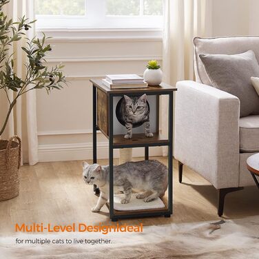 Feandrea Cat Scratching Post, Cat Tree, Sisal Posts, Vintage Brown PCT111H01