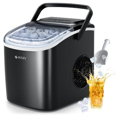 Машина для приготування льоду Ecozy: компактна, самоочисна, 9 кубиків за 6 хвилин, 12 кг/24 години, для дому та вечірок