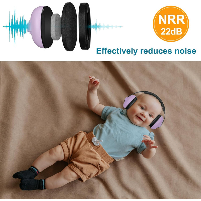 Навушники для захисту від шуму ProCase для немовлят та дітей до 36 місяців (рожеві)