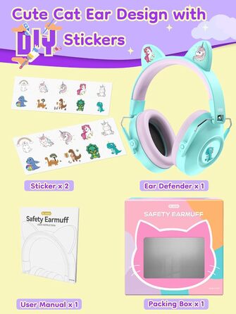 Навушники захисні дитячі Dr.meter SNR 32dB, зелені - для аутистів, концертів, авіашоу