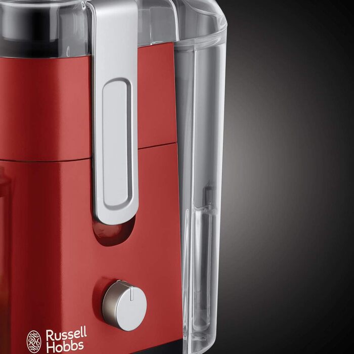 Russell Hobbs Juicer [Vegetables and Fruit] Desire Red (XL filling opening for whole fruit & vegetables, 2 speed settings, 750ml juice container, 2.0l pulp container, BPA-free) Juicer 24740-56