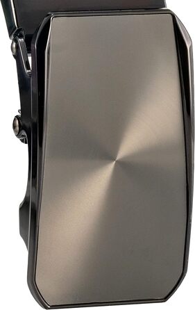 Чоловічий шкіряний ремінь Volmer ATG 07-blk-bologna з автоматичною застібкою та пряжкою | Ширина 35 мм, довжина 125 см, регульований | Чорний колір