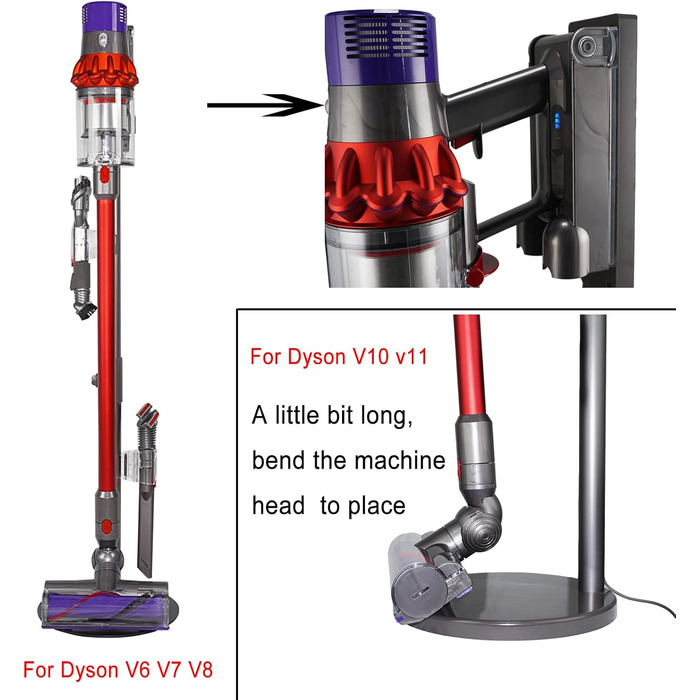 Підставка для пилососа Dyson V15 Detect V6 V7 V8 V10 V11: настінна/підлогова кріплення