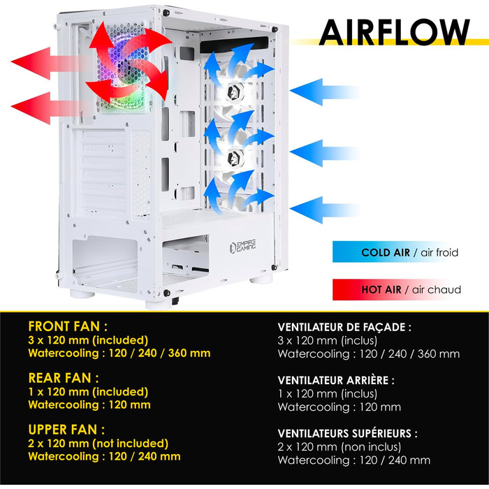 Комп'ютерний корпус EMPIRE GAMING Diamond – ігровий корпус середнього розміру ATX з RGB підсвічуванням