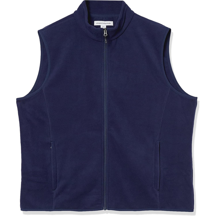 Жилет чоловічий флісовий Aazon Essentials, темно-синій, XS (перероблений поліестер, великі та довгі розміри)