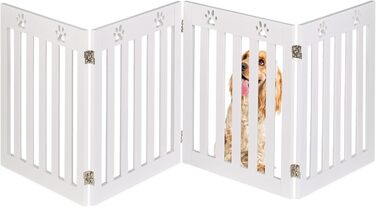 Захисне ворота для собак Relaxdays, самостійно встановлюється, 60 x 204 см, MDF, складане, білий