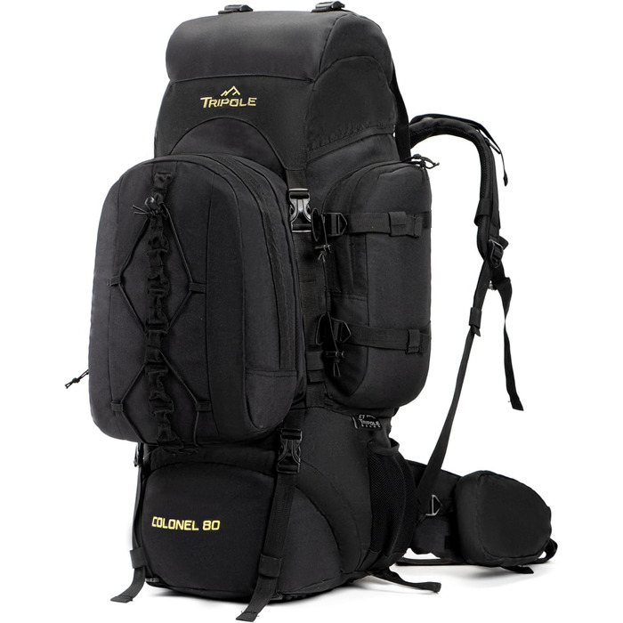 Tripole Rucksack from the Colonel Series with Internal Frame - Featuring Detachable Daypack and Rain Cover