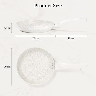 Набір посуду Innerwell Antihaft: 2 сковороди з керамічним покриттям, 2 каструлі з кришками, ложка та лопатка, сумісний з індукцією, безпечний, для плити та духовки