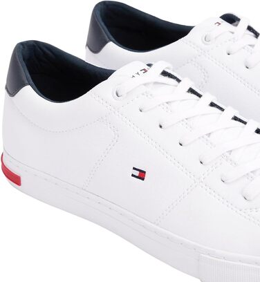 Чоловічі кросівки Tommy Hilfiger Vulcanized Essential з деталями з натуральної шкіри, білі, 43 EU
