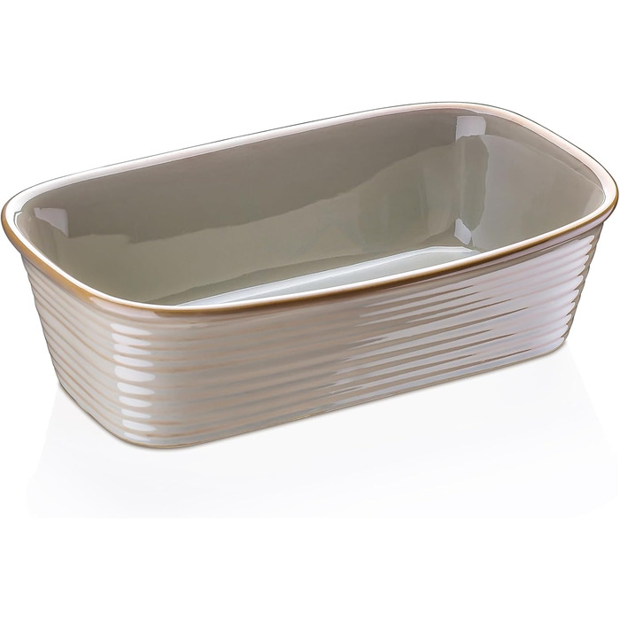 Casserole dish, PRESTI vancasso baking dish made of stoneware, 1-piece rectangular lasagna dish baking dish for bread, lasagna, pizza cake