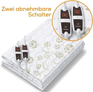 Електрична грілка Beurer UB 74 з автовимкненням та захистом від перегріву, 200x100 см, 3 температурні режими, пральна, 2 зони обігріву