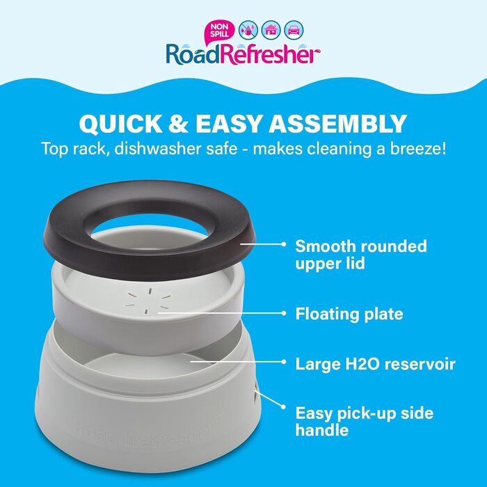 Поїлка для собак Road Refresher - дорожня поїлка для тварин, сіра