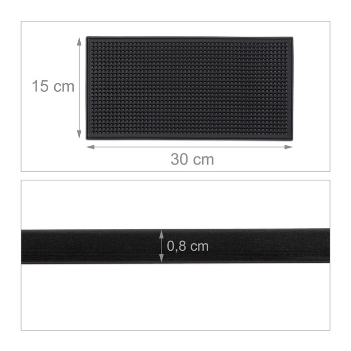 Relaxdays 2x Bar Mat 30x15 cm
