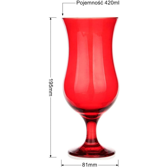 Набір склянок для коктейлів Glasmark Krosno: 6 склянок Long Drink 420 мл (різнокольорові)