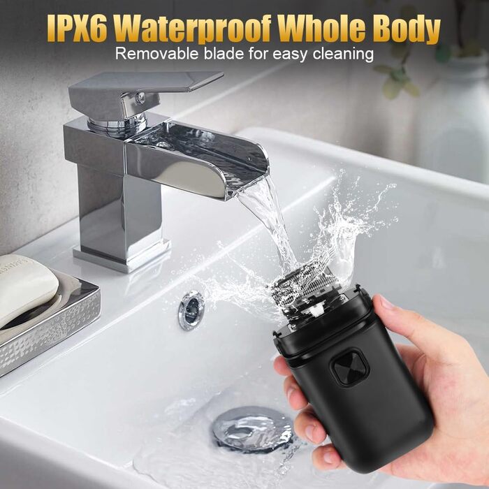 Електричний гоління для чоловіків Flintronic: водонепроникний, багатофункціональний, з глибоким очищенням, USB-C, 120 хв, 2-в-1, чорний