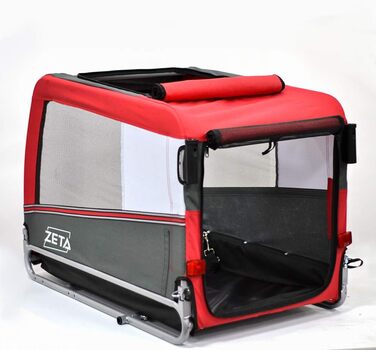 Причеп-перевозник для собак та котів Papilioshop Zeta, 3 розміри, червоний L