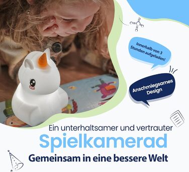 Unicorn Night Light Large – Rechargeable Night Lamp with Tap Function & Remote Control – for Babies and Children – Baby Lamp & Kids Lamp – for Nursery, Children's Room & as a Children's Toy