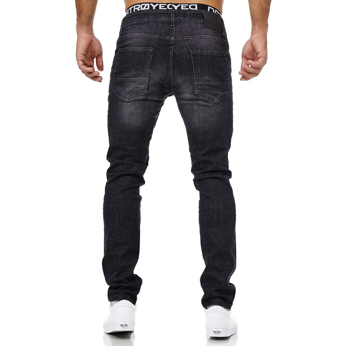 Чоловічі джинси Merish Slim Fit 1512 Stretch Denim (32W/32L, Чорний)