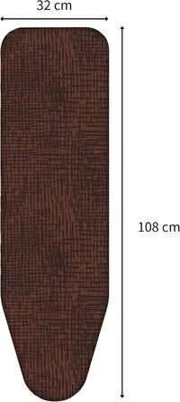Розкладний стіл для прасування Rörets Next Rosé (32x108 см) – регулювання висоти до 90 см, міцна підставка для праски, фіксуючі ніжки, чорний