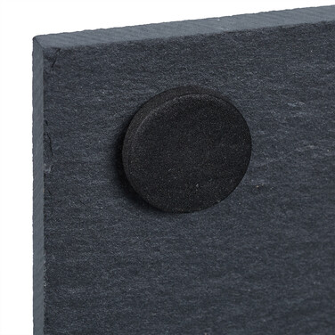 Relaxdays Slate Coasters, Set of 8, Bamboo Box