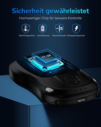 Електричний нагрівач для рук, перезаряджуваний, 2 шт. (чорний)