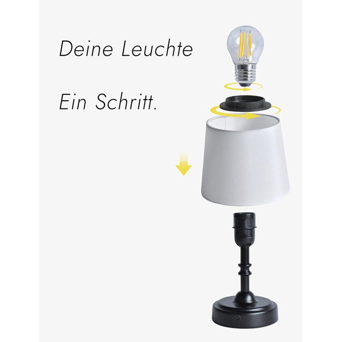 Бездротова лампа настільна акумуляторна 4000mAh, тепле світло 2700K, торшери з сенсорним керуванням, адаптер/кабель для зарядки, для спальні, подарунок (золотиста)
