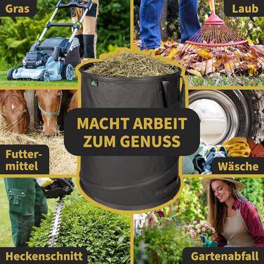 Комплект мішків для садового сміття TTL Garden BLACK SUPERIOR 3×170 л, самостійно встановлювані, подвійне дно, 260 г/м², міцний 600D Oxford, складаний, для листя та гілок
