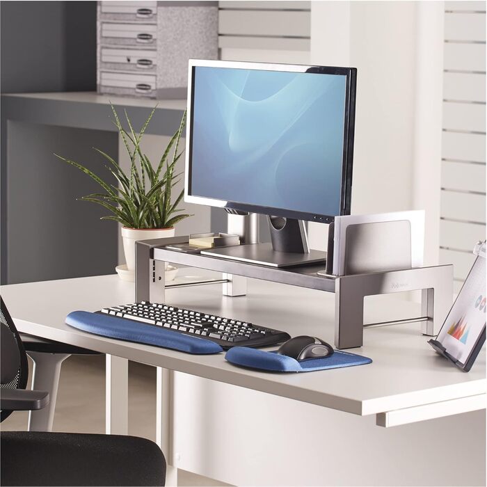Підставка для монітора Fellowes Professional Series, чорна/антрацит, ергономічна робоча станція для плоских екранів