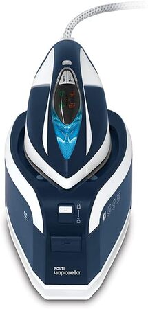 Polti Vaporella Express VE30.10, high-performance steam ironing station with up to 8 bar pump, ECO function, with One Temperature Technology and digital settings, blue/white Bianco E Blu
