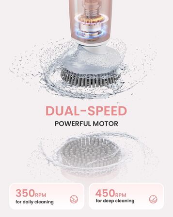 Leebein Electric Cleaning Brush, 2024 New Spin Scrubber with 8 Interchangeable Brush Heads, Remote Control, Adjustable Long Handle 38-132CM & 2 Speeds and for Bathroom/Kitchen