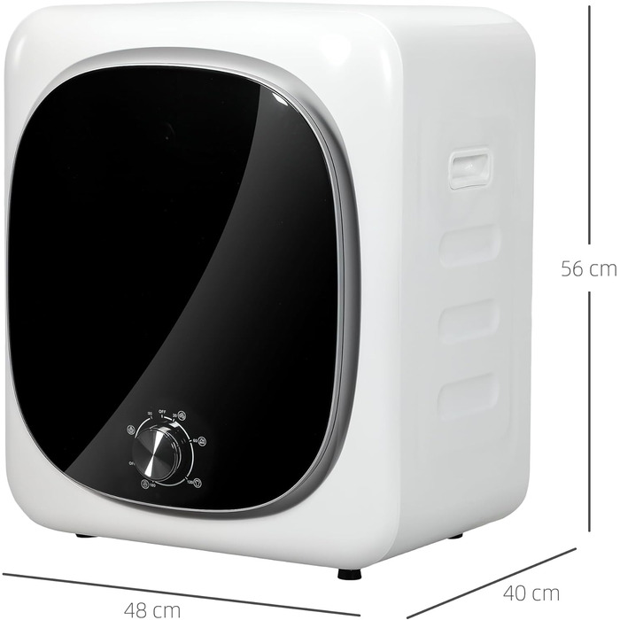 Електричний сушильний автомат HOMCOM 800W, 4 кг, 5 режимів сушіння, білий