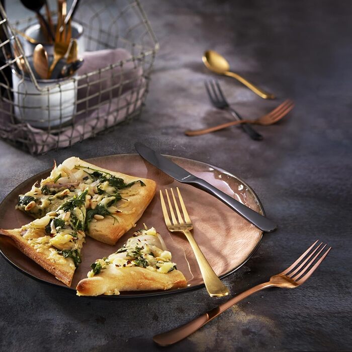 Набір ложок для лате макіато Amefa AUSTIN | 6 шт. | Стильний дизайн, мідь, нержавіюча сталь з PVD покриттям, 19.8 см