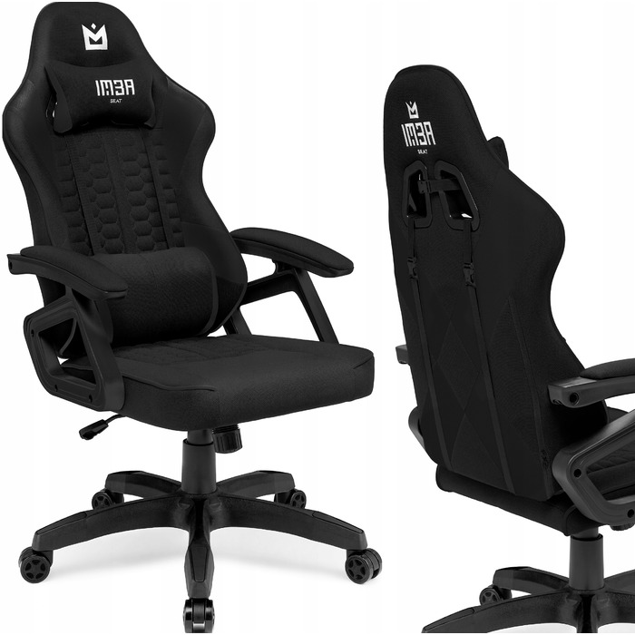 Ігрове крісло IMBA seat Guardian, тканина, чорний