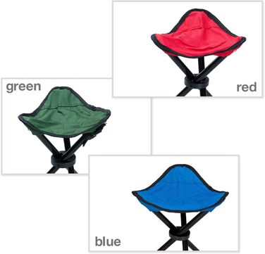 Зручний складаний стільчик-стійка для відпочинку на природі (червоний). Ідеально для пікніків, кемпінгу, риболовлі, туризму та відпочинку в саду. Легкий, портативний, 3-ногий, з тканини для вітрил.