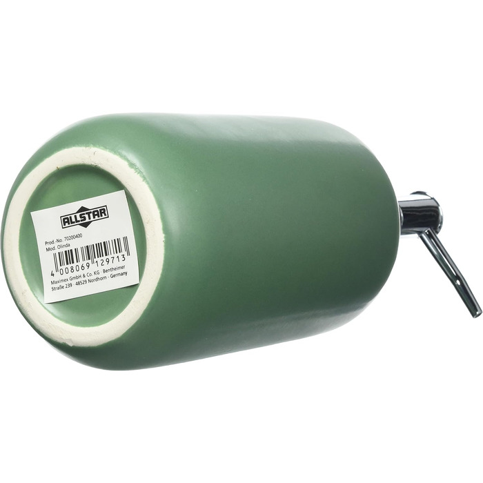 Дозатор для мила Allstar Olinda, керамічний, 500 мл, зелений