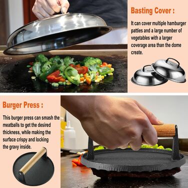 Набір інструментів для гриля Noble Family 38шт: шпатель, щипці, прес для бургерів, сумка. З нержавіючої сталі. Прекрасний подарунок для чоловіків.