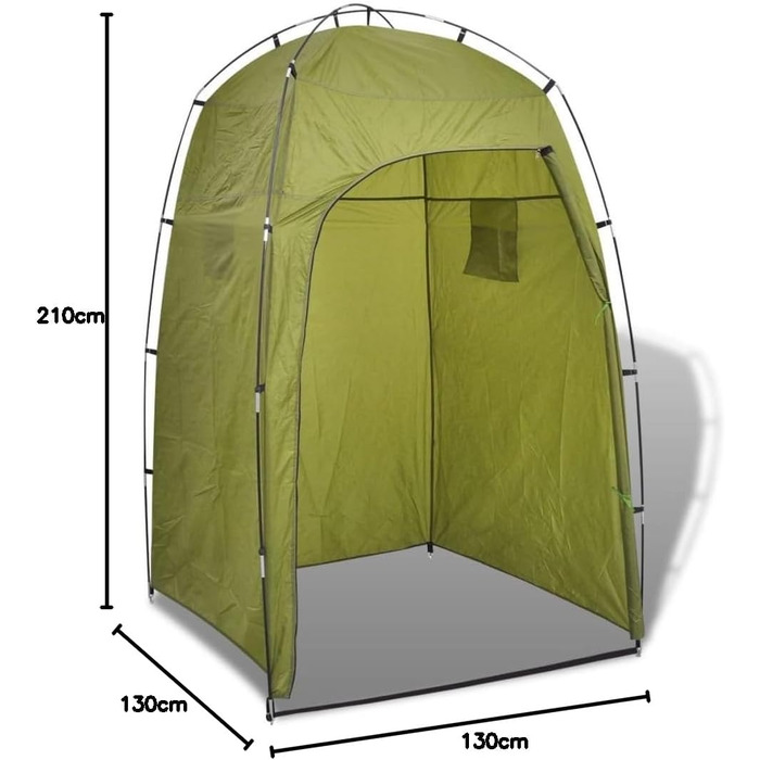 Зовнішній душ vidaXL, душова кабіна для відпочинку на природі (зелений)